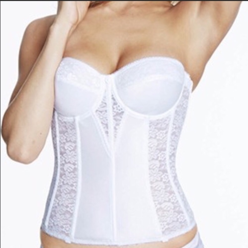 Dominique lace corset bridal bra